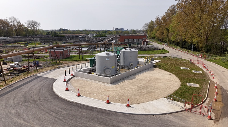 Chemical dosing units at Holdenhurst water recycling centre
