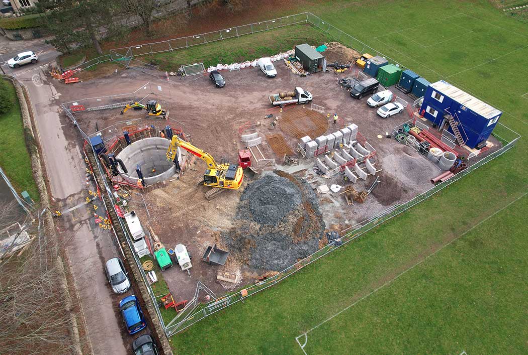 Construction site at Bradford-on-Avon